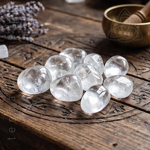 Quartzo rolado, Cristal rolado, origem Brasil, 20/30 grs, 500px