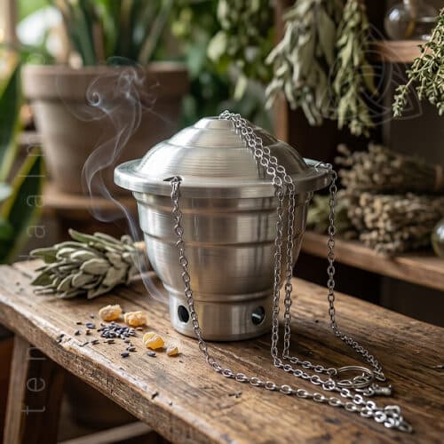 Turibulo de aluminio de origem brasileira, tamanho medio
