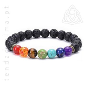 Pulseira Vulcânica dos 7 Chakras