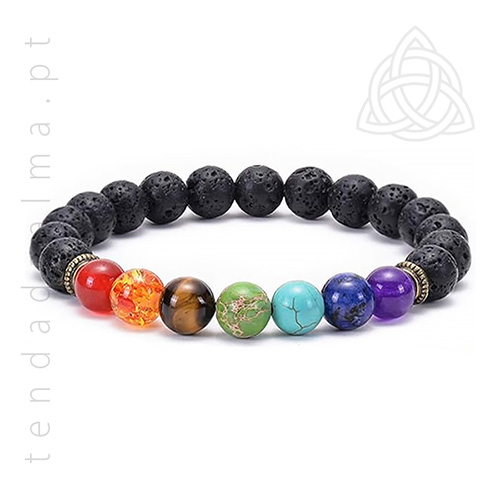 Pulseira Vulcânica dos 7 Chakras