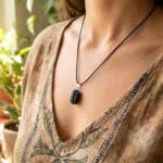 Fio com Turmalina Negra Natural Radial com cerca de 15 a 25mm, origem Brasil, 500px