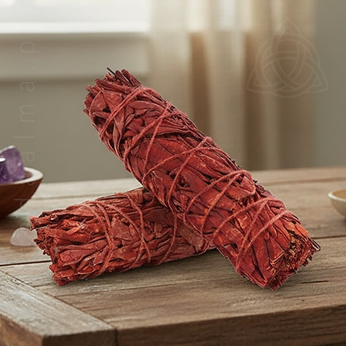 Tocha de Salvia Branca com Sangue de Dragão, Tamanho 10 a 12 cm de comprimento, 500px