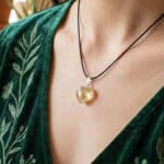 Fio com Coracao de Citrino pequeno com 15mm, 500px