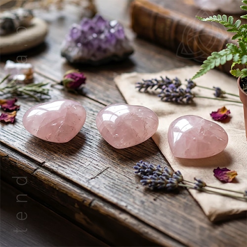 Coracao de Quartzo Rosa de peso 20 a 30 gramas, origem Brasil