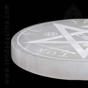 Base de Selenite com Tetragrammaton detalhe