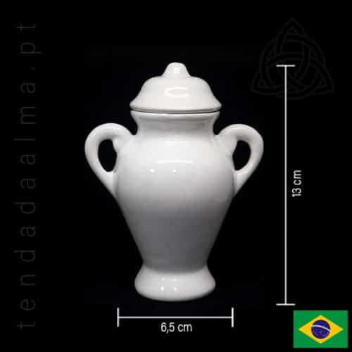 Quartinha Branca de Loiça Brasileira com asas e com 13 cm de altura, pequena, 600px