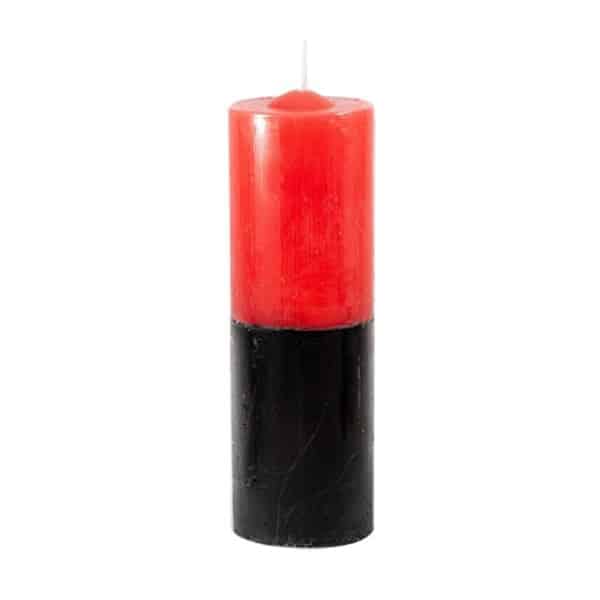 Vela de 7 Dias Votiva da Indústria Brasileira de Velas, AIB, Cor Vermelha e Preta, 600px