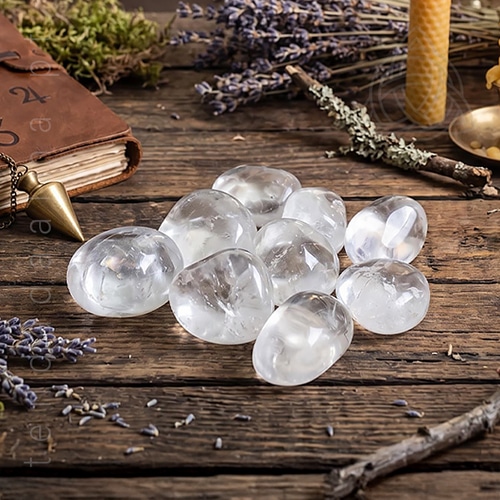 Quartzo rolado, Cristal rolado, origem Brasil, 10/20 grs, 500px