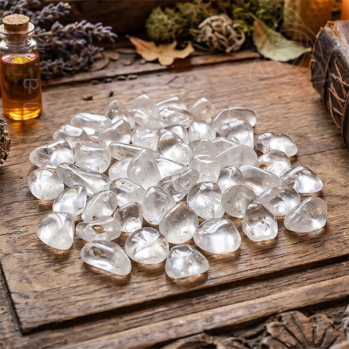 Quartzo rolado, Cristal rolado, origem Brasil, 3/5 grs, 500px