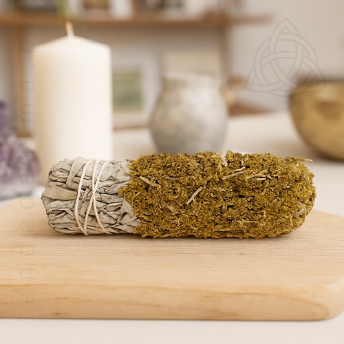 Tocha de Salvia Branca com Arruda, processo artesanal de imersão, DIP, 500px