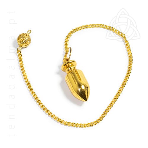 Pendulo em Aço Dourado tipo bala 500px