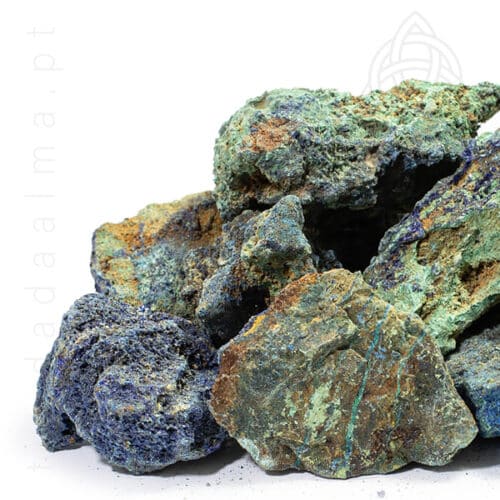 Azurita com Malaquita Bou Beker em bruto natural 3 cm 600px