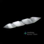 Bastão de Selenite Biterminado em Espiral com 15 cm 500px