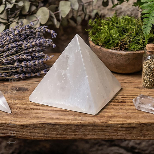 Piramide de Selenite com cerca de 5 cm, origem Marrocos, 500px