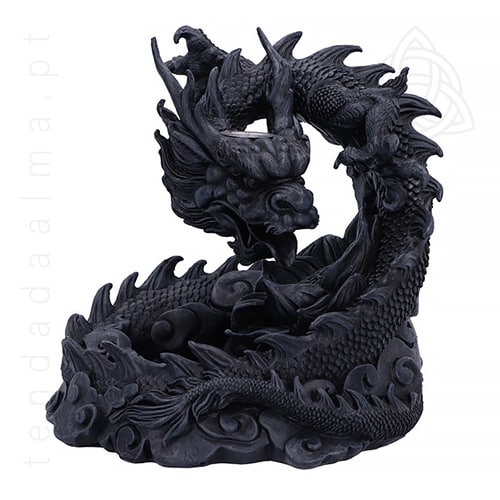 Incensario de Refluxo, Cascata de Fumo, Heilong, Dragao Negro, Nemesis Now, 500px