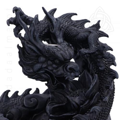 Incensario de Refluxo, Cascata de Fumo, Heilong, Dragao Negro, Nemesis Now, 600px