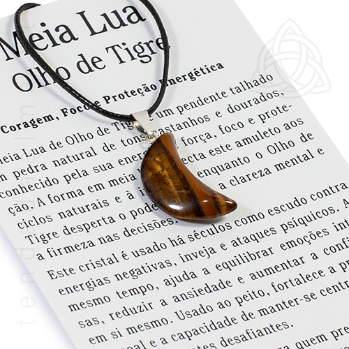 Fio com Meia Lua de Olho de Tigre, Brasil, 20/25mm, 500px