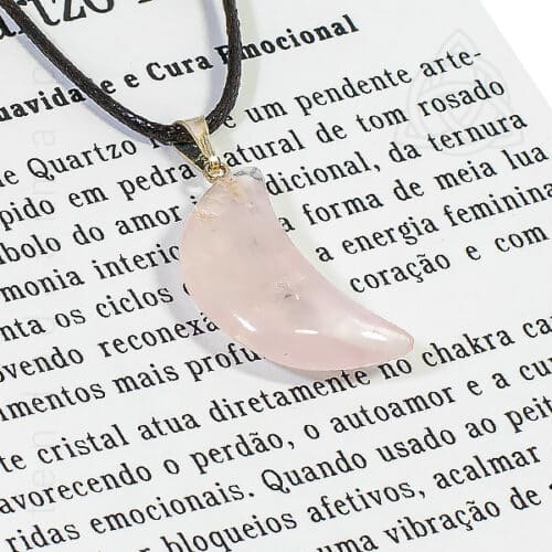 Fio com Meia Lua de Quartzo Rosa, Brasil, 20/25mm, 600px