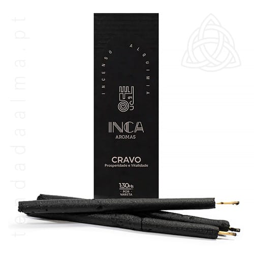 Incenso Inca Linha Alquimia de 4 Varetas, fabrico artesanal no Brasil, Cravo, 500px