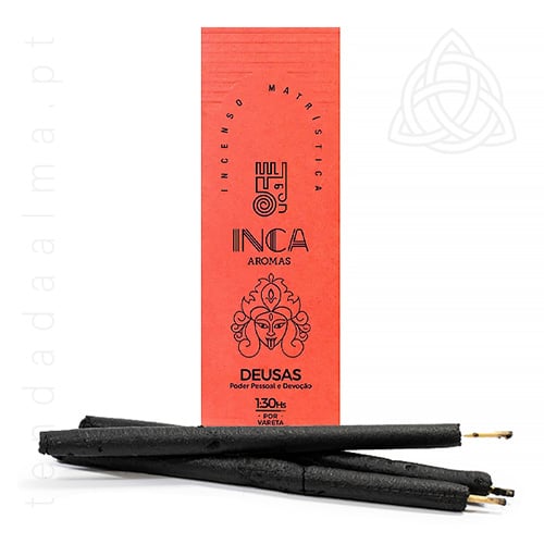 Incenso Inca Linha Alquimia de 4 Varetas, fabrico artesanal no Brasil, Deusas, 500px