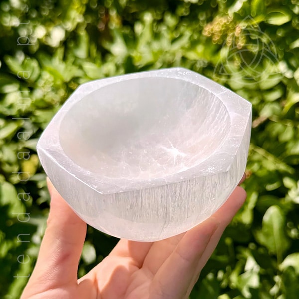 Taça de Selenite Hexagonal 60/70 mm, Marrocos, 600px