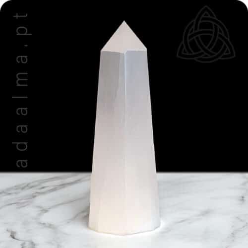 Grande Gerador de Selenite, Origem Marrocos, Quatro Faces, 20 cm, 600px