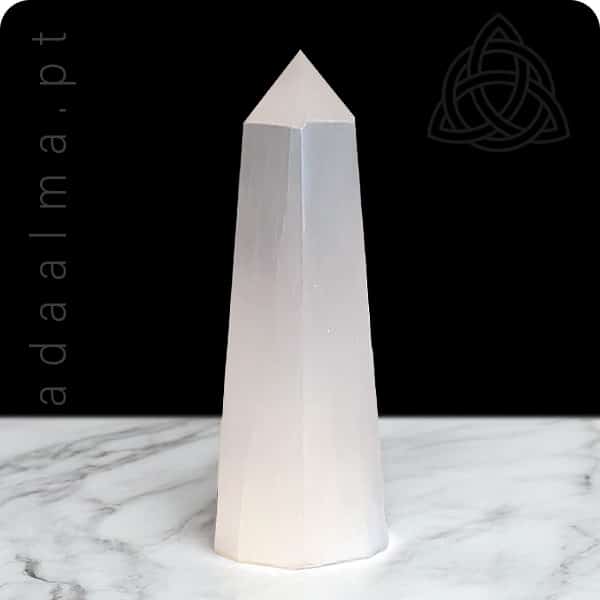 Grande Gerador de Selenite, Origem Marrocos, Quatro Faces, 20 cm, 600px