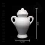 Quartinha Branca de Loiça Brasileira com asas e com 13 cm de altura, pequena, 500px