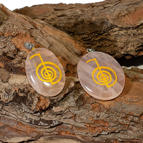 Fio com Cho Ku Rei em Quartzo Rosa Plano, 500 px