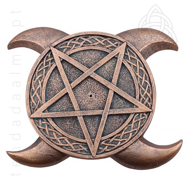 Porta Incenso, Incensário, Pentagrama Triple Moon, Nemesis Now, img1, 600px