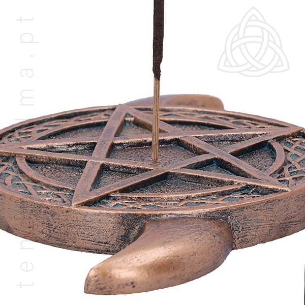 Porta Incenso, Incensário, Pentagrama Triple Moon, Nemesis Now, img3, 600px