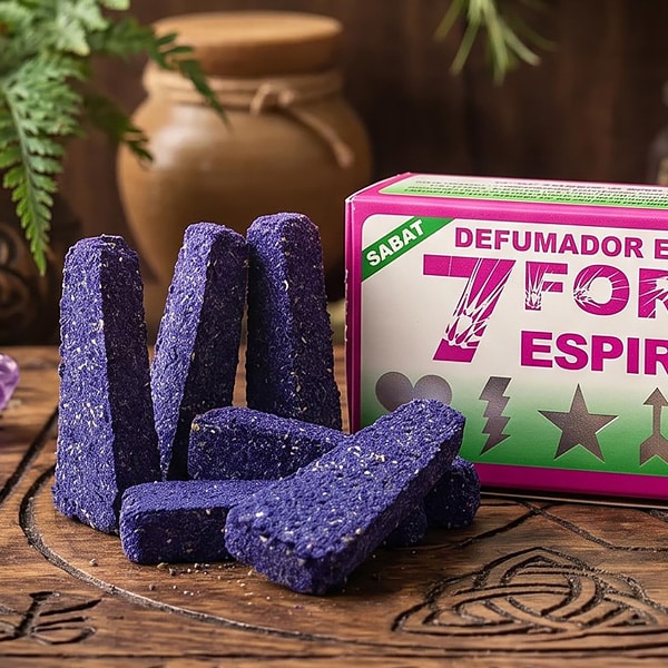 Defumador 7 Sete Forcas Espirituais, Defumador em tabletes, Divino Sabat, Brasil