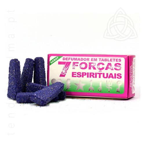 Defumador Divino 7 Forças Espirituais em tabletes, fabrico artesanal no Brasil, 600px