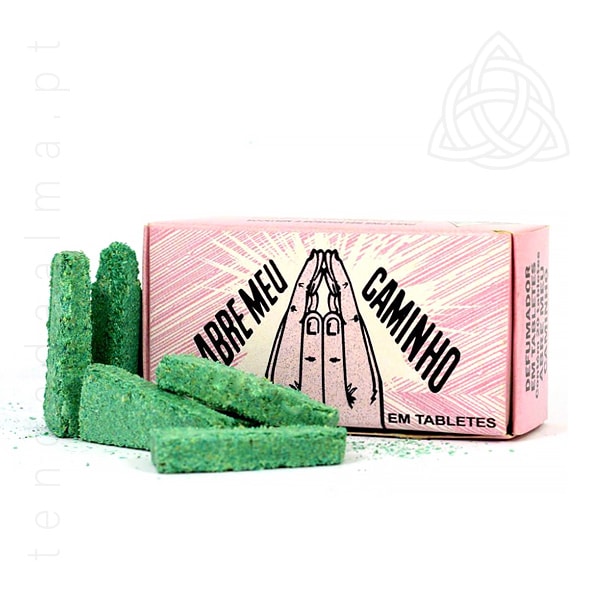 Defumador Divino Abre Meu Caminho em tabletes, fabrico artesanal no Brasil, 600px