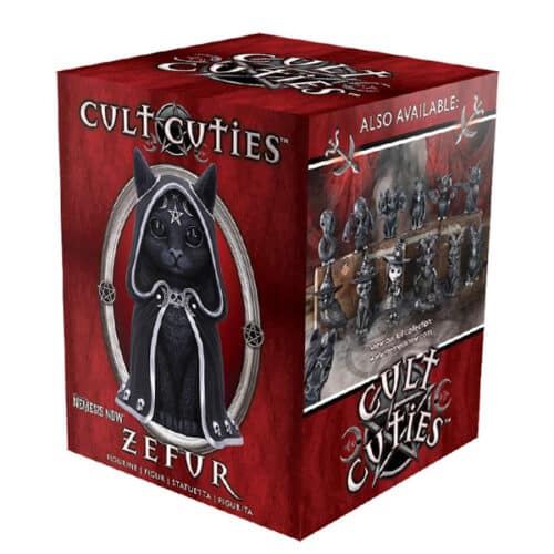 Zefur, Gato de Bruxa, 23cm de altura, Nemesis Now, Cute Culties, Caixa 600px