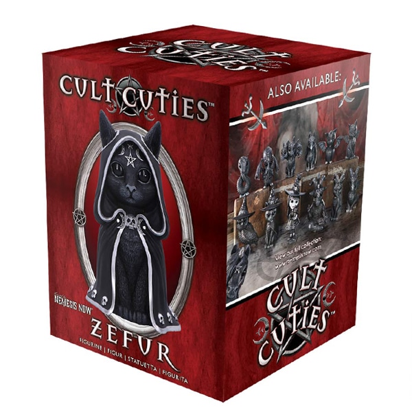 Zefur, Gato de Bruxa, 23cm de altura, Nemesis Now, Cute Culties, Caixa 600px