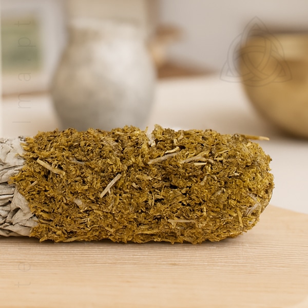 Tocha de Salvia Branca com Arruda, processo artesanal de imersão, DIP, 500px