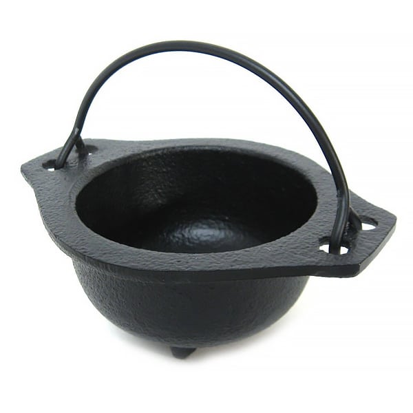 Caldeirao de Ferro Fundido pequeno, tamanho 90 X 75mm, preto, 600px