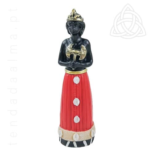 Imagem de Xangô, material resina, 10 cm de altura, 600px