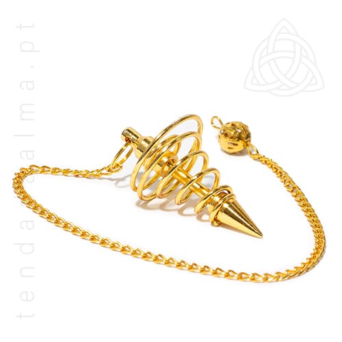 Pendulo Espiral Dourado, Latonado, 500px