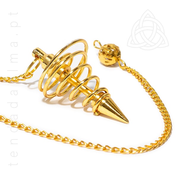 Pendulo Espiral Dourado, Latonado, 600px