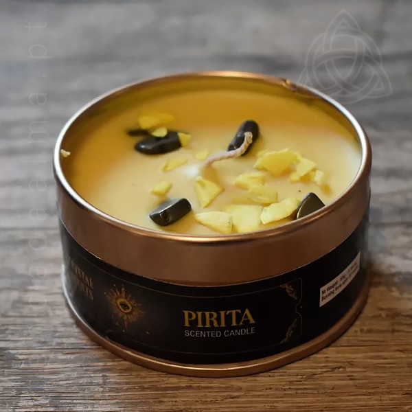 Velas com Minerais, Ervas e Aroma, Pirite, Pirita 600px