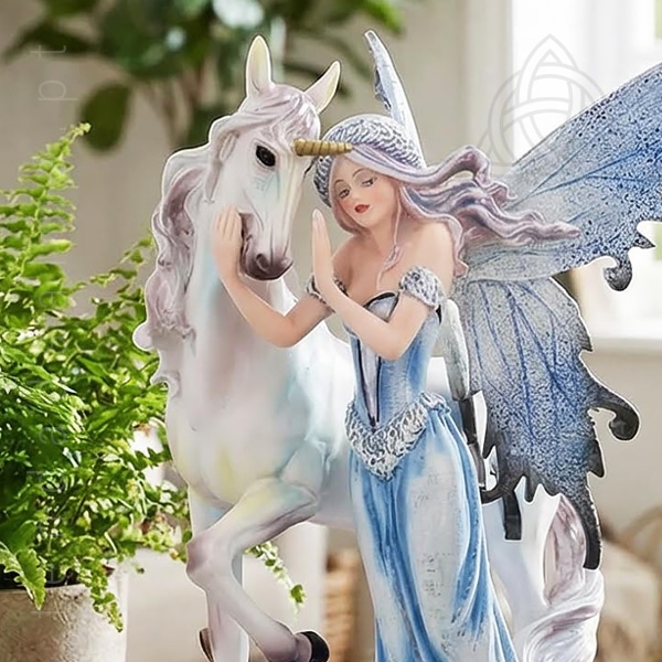 Comfort, Fada do Gelo e Unicornio Branco, com 21,5 cm de altura, NEM3412, 600px