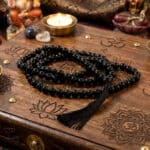 Japamala de Onix, Terço Tibetano, contas de 8mm e Meru de 10mm, tamanho 85/90 cm, 500px