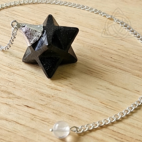Pendulo com Merkaba de Turmalina Negra, 20mm, 600px