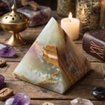 Piramide de Onix Verde do Paquistão com tamanho de 8 cm, 500px