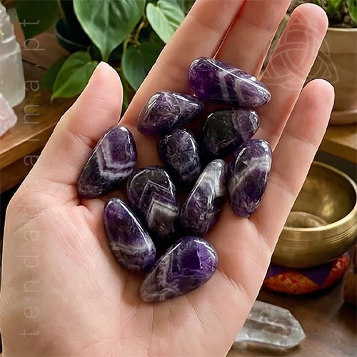 Ametista Bandeada Rolada da Africa do Sul de peso 3 a 5 grs, 500px