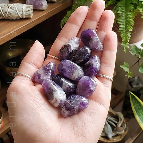 Ametista Bandeada Rolada da Africa do Sul de peso 5 a 10 grs, 500px