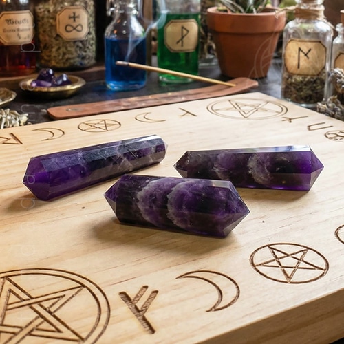 Canalizador Biterminado de Ametista Vogel de 50 a 70 grs, 500px