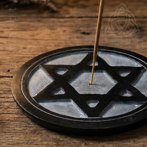 Incensario Redondo em Pedra de Sabão com Estrela de Seis Pontas, Estrela de David, img1, 600px